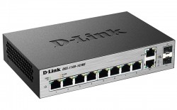 D-LINK - D-Link Dgs-1100-10/Me/A1A 8-Port 10/100/1000Base-T Port + 2 Combo 100/1000Base-T/Sfp Port Metro Ethernet Switch.