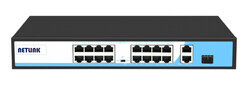 Netlink 16 Port- 10/100 Poe+2Gigabit Rj45 Uplink+1Sfp Switch 300W - Thumbnail