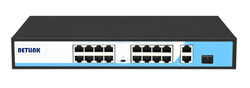 Netlink 16 Port- 10/100 Poe+2Gigabit Rj45 Uplink+1Sfp Switch 300W