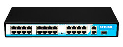 Netlink 24 Port 10/100 Poe + 2 Gigabit Rj45 Uplink + 1 Sfp Switch 300W - Thumbnail