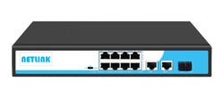 NETLINK - Netlink 8 Port -10/100 Poe+2 Gigabit Uplink+1Sfp 150W