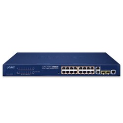 Planet PL-FGSW-1816HPS 16 Port Fast Ethernet PoE Websmart Switch - Thumbnail