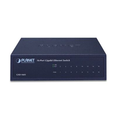 Planet PL-GSD-1603 16-Port Desktop Metal Gigabit Ethernet Switch