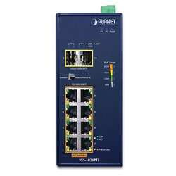 Planet PL-IGS-1020PTF 8 Port Endüstriyel Yönetilemeyen PoE+ Switch - Thumbnail