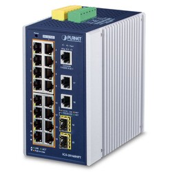 Planet PL-IGS-20160HPT 16 Port Endüstriyel Tip Yönetilebilir Ethernet Switch - Thumbnail