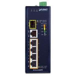 Planet PL-IGS-614HPT 4 Port Endüstriyel Tip Yönetilemeyen Ethernet Switch - Thumbnail